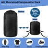 YINXN 46L Compression Stuff Sack for Sleeping bag, Lightweight Waterproof