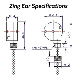 Txelegant 2pcs Zing Ear ZE-106M Rotary Turn Canopy Switch Brass 6 A 250 V E89885 3/8" Rotary Dimmer Lamp Light Switch Brass Repair Kits Replacement (Silvery)