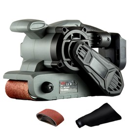 18V Belt Sander Cordless with Dust Bag Electric Sander Tool for Wood with 6 Variable-Speed Control, Hand Sander with Vacuum Dust Collector for Woodworking Metal Working