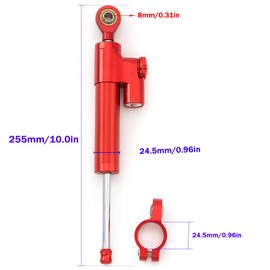 PROCNC Motorcycle Steering Damper Stabilizer Fit for Yamaha YZF R1 R3 R6 R15 R125 R25 FZ1 FZ8 FZ09 MT09 GSXR 600 750 1000 CBR600RR 1000RR ZX6R ZX636 ZZR1400 Z1000 (Red)