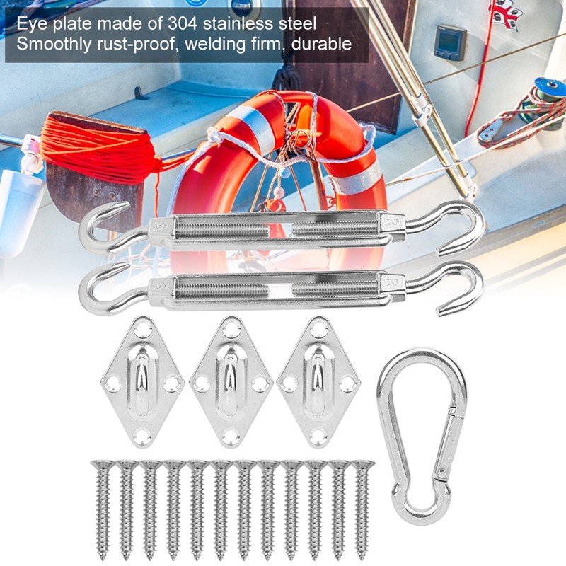Stainless Steel Hardware Kit Screw Rhombus Hook Spring Buckle Shade