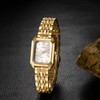 Lancardo Women Square Wrist Watch: Classic Gold Tone Band Case