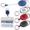10 Piece Ski Pass Holder Black Transparent With Keyring, ID