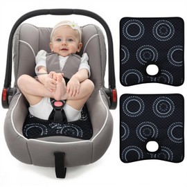 LITTOBEBE Potty Training Car Seat Protector, Waterproof Car Seat Cover for Toddlers, Piddle Pads for Baby Carseat, Stroller, Non-Slip & Machine Washable (Black, 2PC)