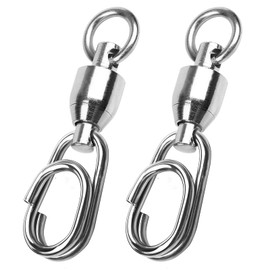 9Tong Ball Bearing Set Fishing Swivel Snaps Rolling Ball Bearing Swivels Fishing Snaps Lock Saltwater Fishing Snaps Swivels 25pcs 96lbs