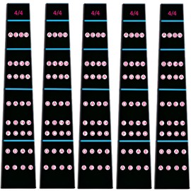 fogman Violin Fingerboard Seal Musical Scale Position 4/4 for Beginners, Practice, Set of 5