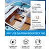 OCEANBROAD Boat Flooring EVA Foam Self-Adhesive 96''x45.6''/36''/28.8''/16.8'' Faux Teak Marine