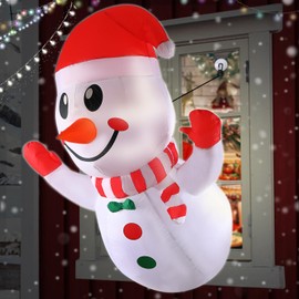 Christmas Inflatable Snowman Decor, 4ft Christmas Window Decor Outdoor Indoor Blow Up Snowman, Build-in LED Xmas Yard Decor for Christmas Inflatable Outdoor Decoration(Christmas Inflatable Snowman)