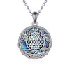 JERWLI Sri Yantra Necklace S925 Sterling Silver Tree Of Life