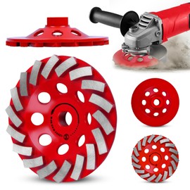 MonoPro Diamond Grinding Wheel 4 1/2 inch for Angle Grinder, Concrete Grinding Wheel 18 Segments, Cup Grinding Wheel, Turbo Row Diamond Cup Wheel for Grinding Concrete, Cement, Masonry - Medium Bond