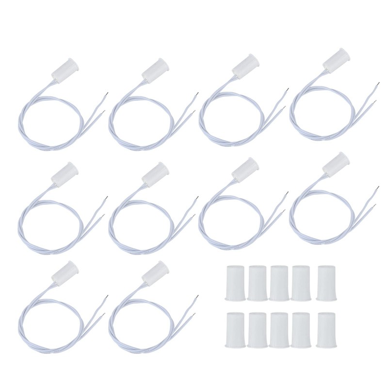 10pcs Wired Door Window Sensor Magnetic Switch, for Home Alarm