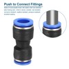 sourcing map Push to Connector Fitting, 12mm to 10mm Tube