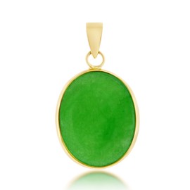 Beaux Bijoux Real jade pendant - jade charms for necklaces - jade charm pendant - the jade pendant - jade pendants for women - jade gemstone pendant - Jade stone pendant - jade jewelry - Oval Pendant