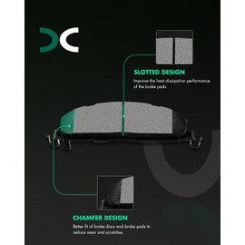 SCITOO Disc Brake Pads Kits D1400-8508 Semi Metallic Rear Brake Pads Set Fit For Dodge For Ram 2500 2009-2010,For Dodge For Ram 3500 2009-2010,For Ram For 1500 2012,For Ram For 2500 2011-2018