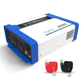 2000 Watt Pure Sine Wave Power Inverter 12V DC to 120 V AC, Car Power Inverter with Dual AC Socket, Surge 4000W, 5V 2.1A USB, Digital Display for Vehicles, Truck, RV, Home Off-Grid System