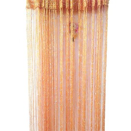 ave split Decorative Door String Curtain Wall Panel Fringe Window Room Blind Divider Tassel Screen Home 100cm*200cm (Orange18)