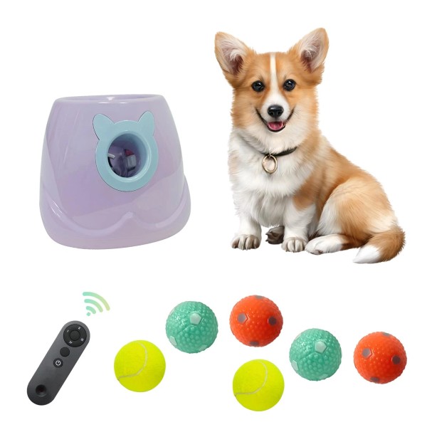 ptlsy Automatic Dog Ball Launcher Interactive Puppy Pet Ball Indoor