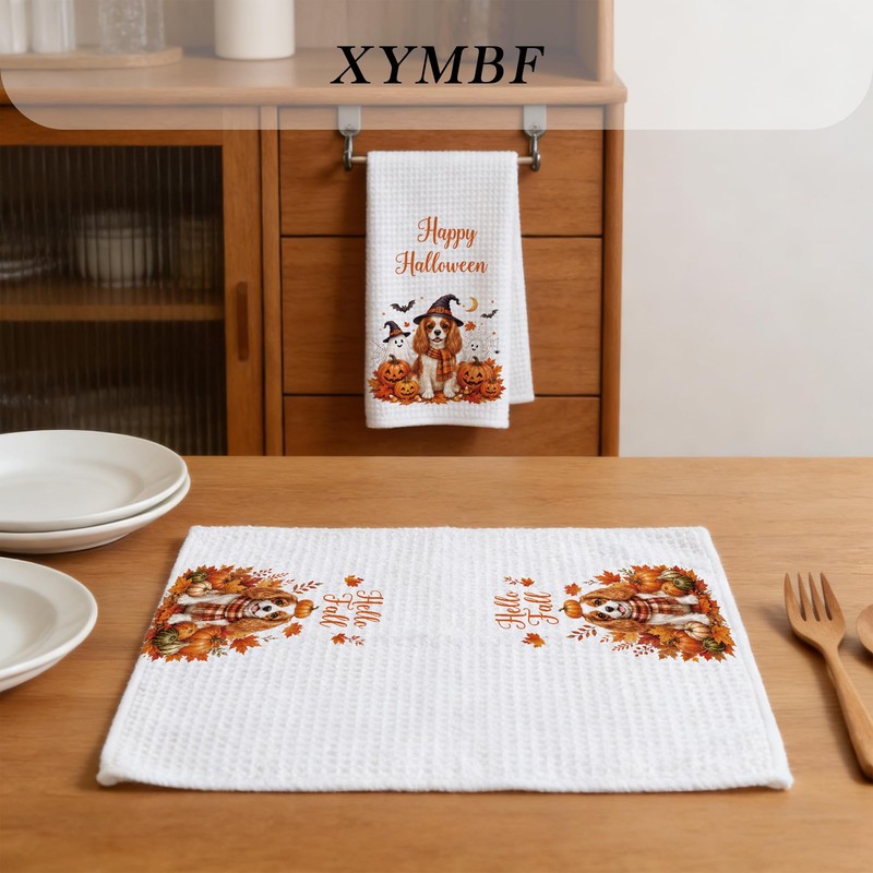 King Charles Cavalier Gifts Kitchen Hand Towels 16x24 Inch Set