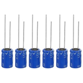 PATIKIL 6 Pcs 2.7V 1F Super Capacitor,0.31 x 0.31 x 0.47" Aluminum Super Capacitors, Winding Type Energy Storage for on Board Backup Energy Storage