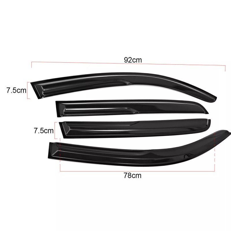 Geartronics For 2016-2020 Toyota Tacoma Double Cab Side Window Visors