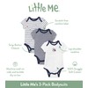 Little Me Baby-Boys Newborn Cute Bear 3 Pack Bodysuit, Blue/Multi,