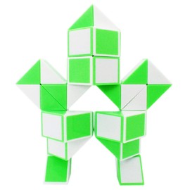 Mipartebo Magic Snake Cube Twist Puzzle 48 Wedges Large Size Twist Fidget Snake Toys Gift Party Favors Game Goodie Bag Fillers for Kids Adults Teens Green