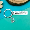 Music Keyring Music Lovers Gifts for Women Men Music Note