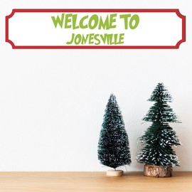 Add a Touch of Whimsy to Your Holiday Decor Wooden Christmas Street Signs - Festive Designs - Proudly Made in the UK (Small - 290mm x 63mm, Mdf Wood Indoor Use Only)