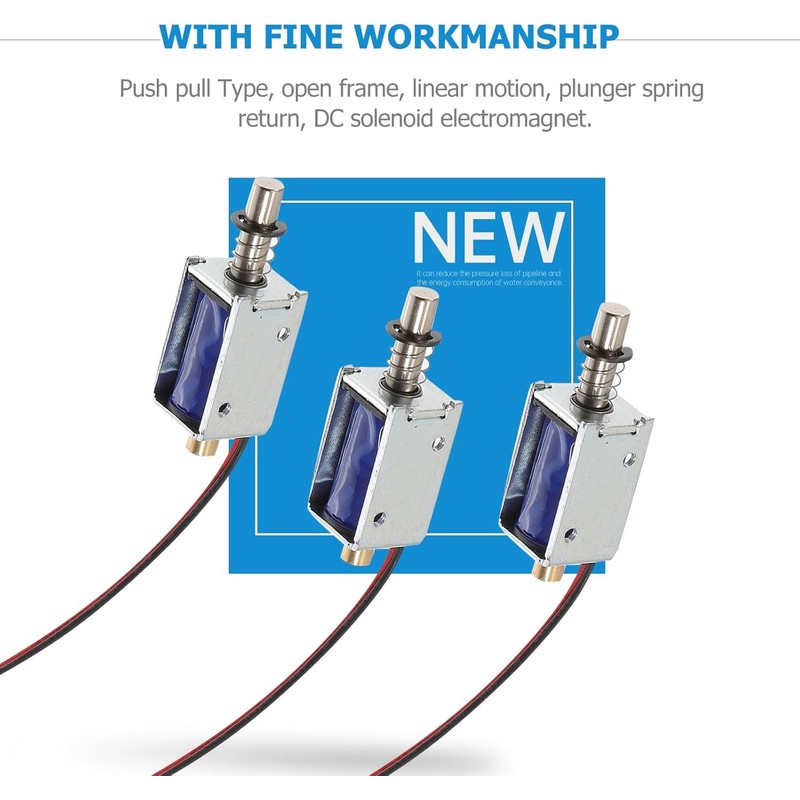 Coehaopike 3pcs Mini Solenoid Valves, Open Electric Game Micro Piston