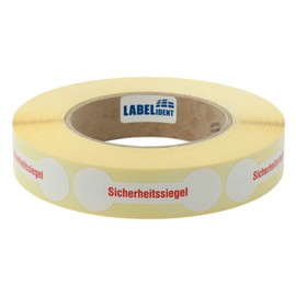 Labelident Sealing Labels 70 x 21 mm - Security Seal - 1,000 Security Seal Labels on 1 Roll(s), 1.57 Inch (40 mm) Core, Paper