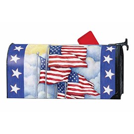 MailWraps Studio M High Flying Flags Decorative, The Original Magnetic Mailbox Cover, Made in USA, Superior Weather Durability, Standard Size fits 6.5W x 19L Inch Mailbox