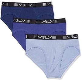 EVOLVE Men's Stretch Luxe 3 Pack No Show Briefs