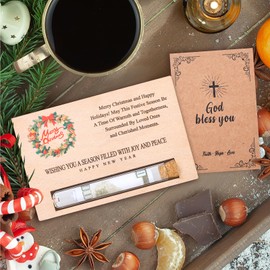 Christolab Unique Wooden Christmas Ornaments for Money Gifts - DIY Money Holders for Christmas Tree Decorations