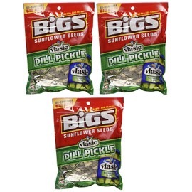BIGS Vlasic Dill Pickle Sunflower Seeds, 5.35-ounce Bags (Pack of 3)