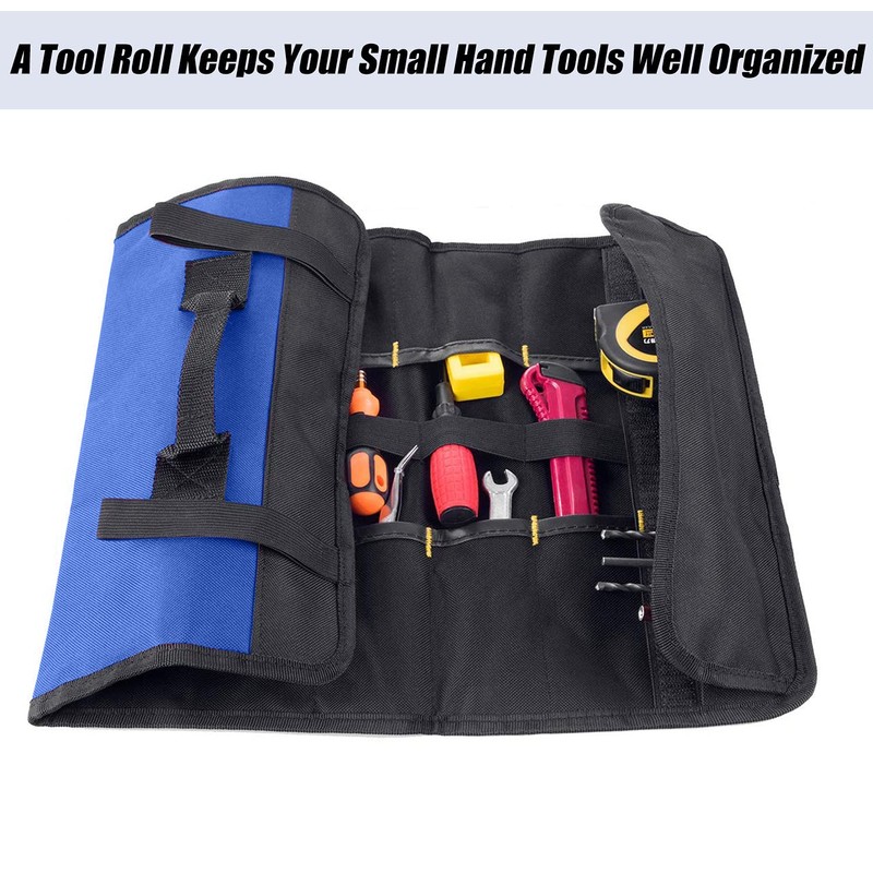 QEES Tool Roll Bag, 38 Pockets Tool Bags, Multi-Purpose Tool