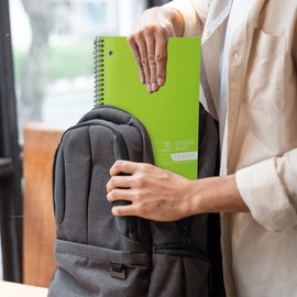 Spiral Notebooks, Bulk 1-Subject Notebook, College Ruled Notebooks - 70 Sheets - 3 Hole Punched, Subject Notebooks for School Classroom, Home, Office - Perforated Pages, Assorted Colors - (6 Pack)