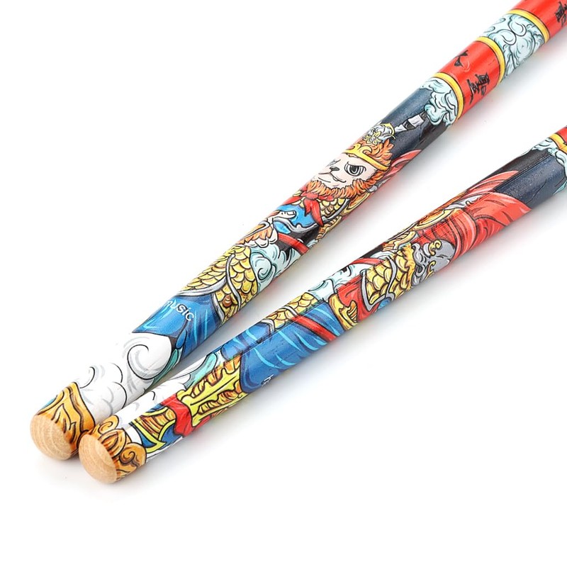 Ogdni 1 Pair Drum Sticks Chinese Style Hickory Drumsticks for