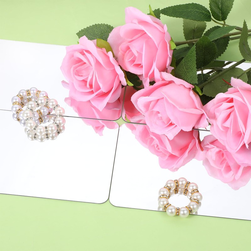10 Pieces Plastic Shatterproof Mirror, 4 x 6 Inch Acrylic