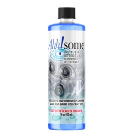 AhhSome Jetted Tub & Hot Tub Cleaner, Powerful Spa Bath Cleaning Solution for Jacuzzis & Whirlpools,16 oz (8 Treatments), Professional Grade Septic Safe Solution for Hot Tubs, Made in USA