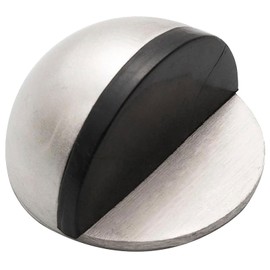 1PCS Stainless Steel Door Stoppers Polished Oval Half Moon Door Stop Clever Wall Protection for Home School or Office Floor