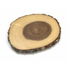Lipper International Acacia Tree Bark Footed Server for Cheese, Crackers, and