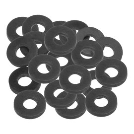 PATIKIL M10 Rubber Flat Washer, 20 Pack 10mm ID 22mm OD 3mm Thick Sealing Spacer Gasket Ring for Faucet Pipe Water Hose Fastener Bolt, Black
