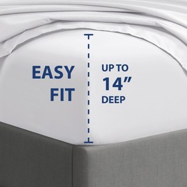 Cathay Home Essentials Ultra Soft Hypoallergenic Wrinkle Resistant Double Brushed Microfiber Bedding Sheet Set, White, California King