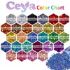 Ceya Holographic Chunky Glitter 3.5oz/100g Rose Red Craft Glitter Mixed