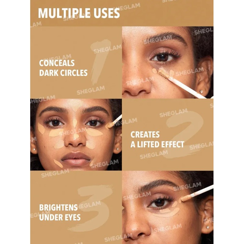 Sheglam Corrector Cobertura Completa Efecto Mate 12 Hrs Tono Shell