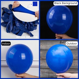PartyWoo Royal Blue Balloons 155 pcs Blue Balloons Different Sizes Pack of 18 12 10 5 Inch Dark Blue Balloon Arch Kit Balloon Garland for Birthday Graduation Baby Shower Party Decorations Blue-Y59