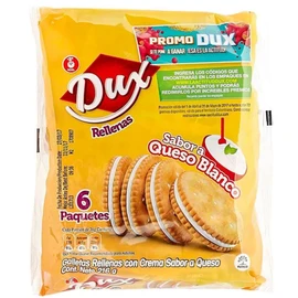 Dux Sandwich Crackers (18 pack) with white cheese cream flavor, Snack Crackers Galletas Dux con sabor a Queso blanco Colombian crakers.