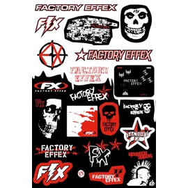 Fox Factory Effex One Industries Sticker - Motorcycle Sticker - Quad Sticker - Motocross Sticker - For Motorcycles, Cars, Helmets, Computer Notebooks and Other Items (15)