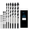 GMTOOLS 10pcs Masonry Drill Bits Set, 1/8 to 1/2" Concrete