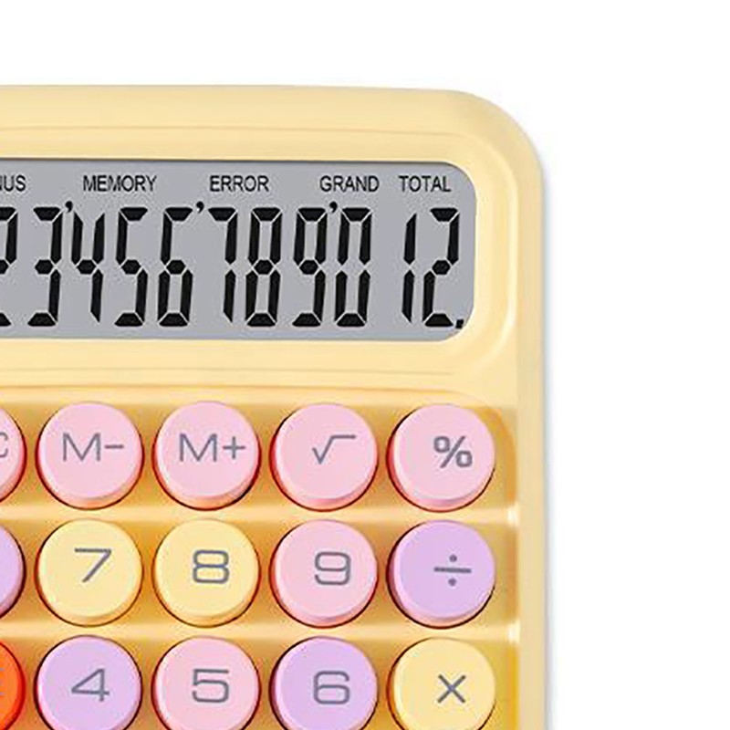 Silent Calculator Color Mechanical Key Calculator Battery Powered Electronic Calculating